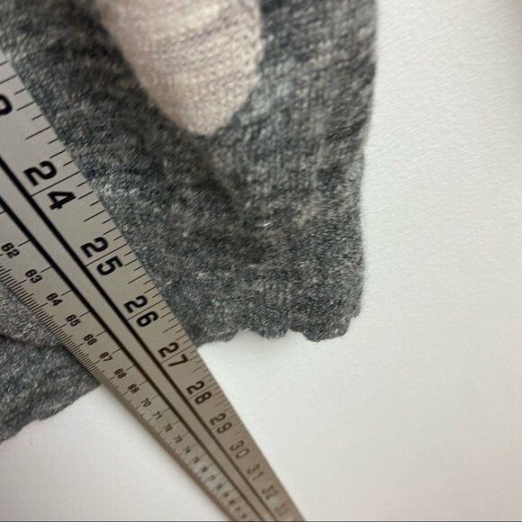 Madewell Fairweather Double Dot Linen Cardigan Sweater Grey Pink Size XS Boho‎ - Picture 13 of 15